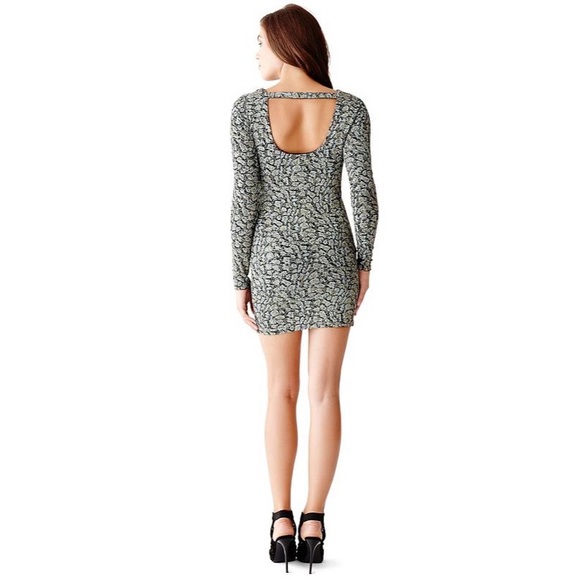 GUESS AISSA LEOPARD SPARKLE DRESS - Picture 3 of 6